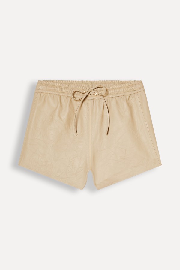 Encontraproduto.com.br - Short De Couro Ilhos