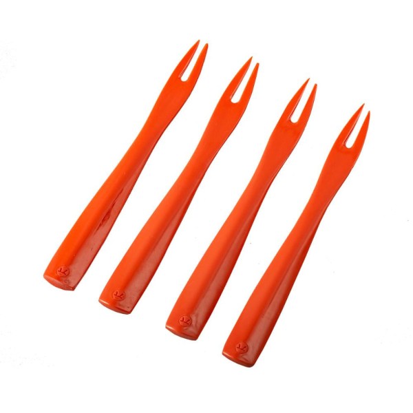 Encontraproduto.com.br - Jogo 4 Garfos para Petisco Multiuso Frios Laranja Fox Run