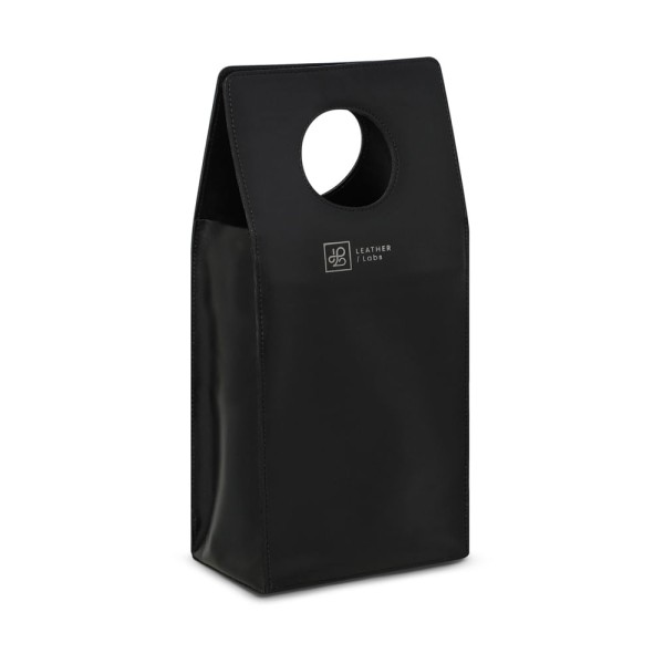 Porta Vinho de Couro Touch Duplo Preto