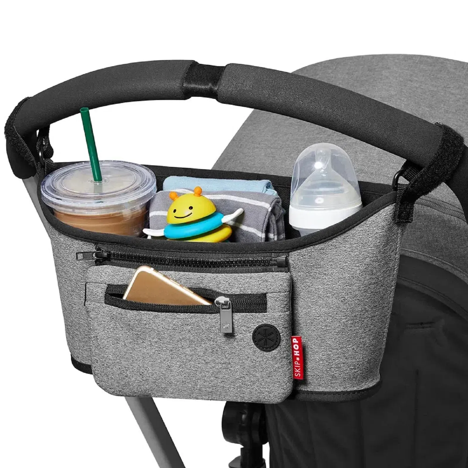 Encontraproduto.com.br - Organizador Skip Hop de Carrinho de Bebê Cinza