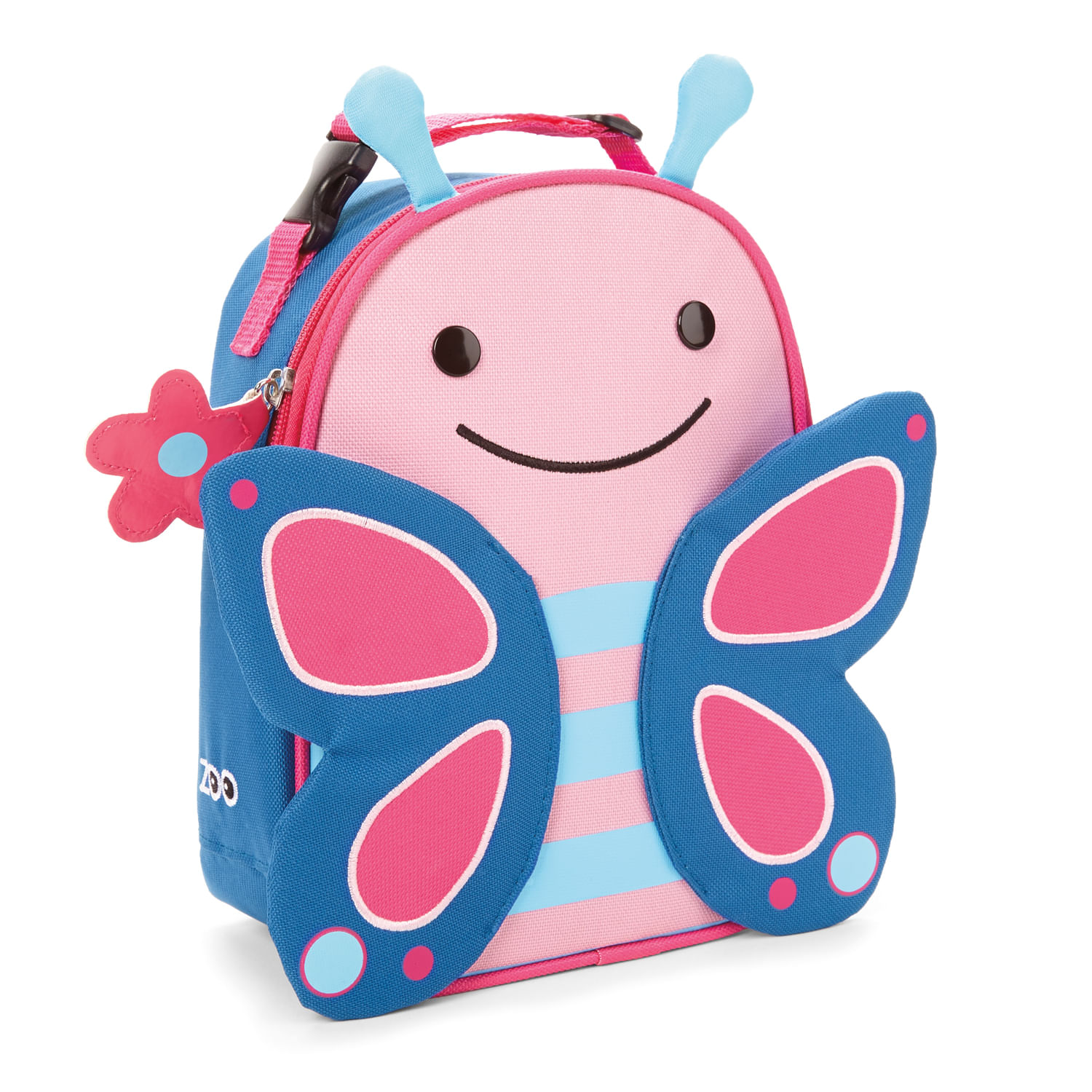 Encontraproduto.com.br - Lancheira Térmica Skip Hop Zoo Com Zíper Borboleta Rosa