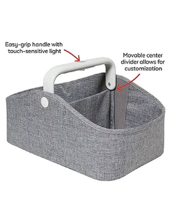 Encontraproduto.com.br - Organizador de Acessórios de Bebê com Led Cinza Skip Hop