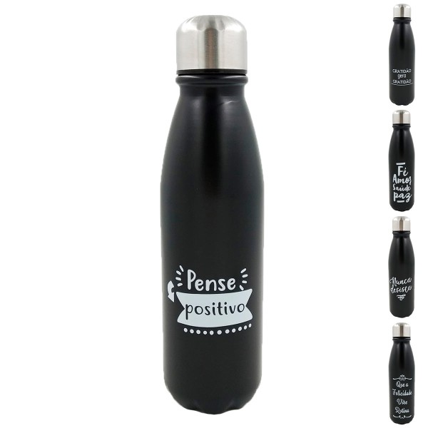 Encontraproduto.com.br - Garrafa 600ml em Inox Kit Girl