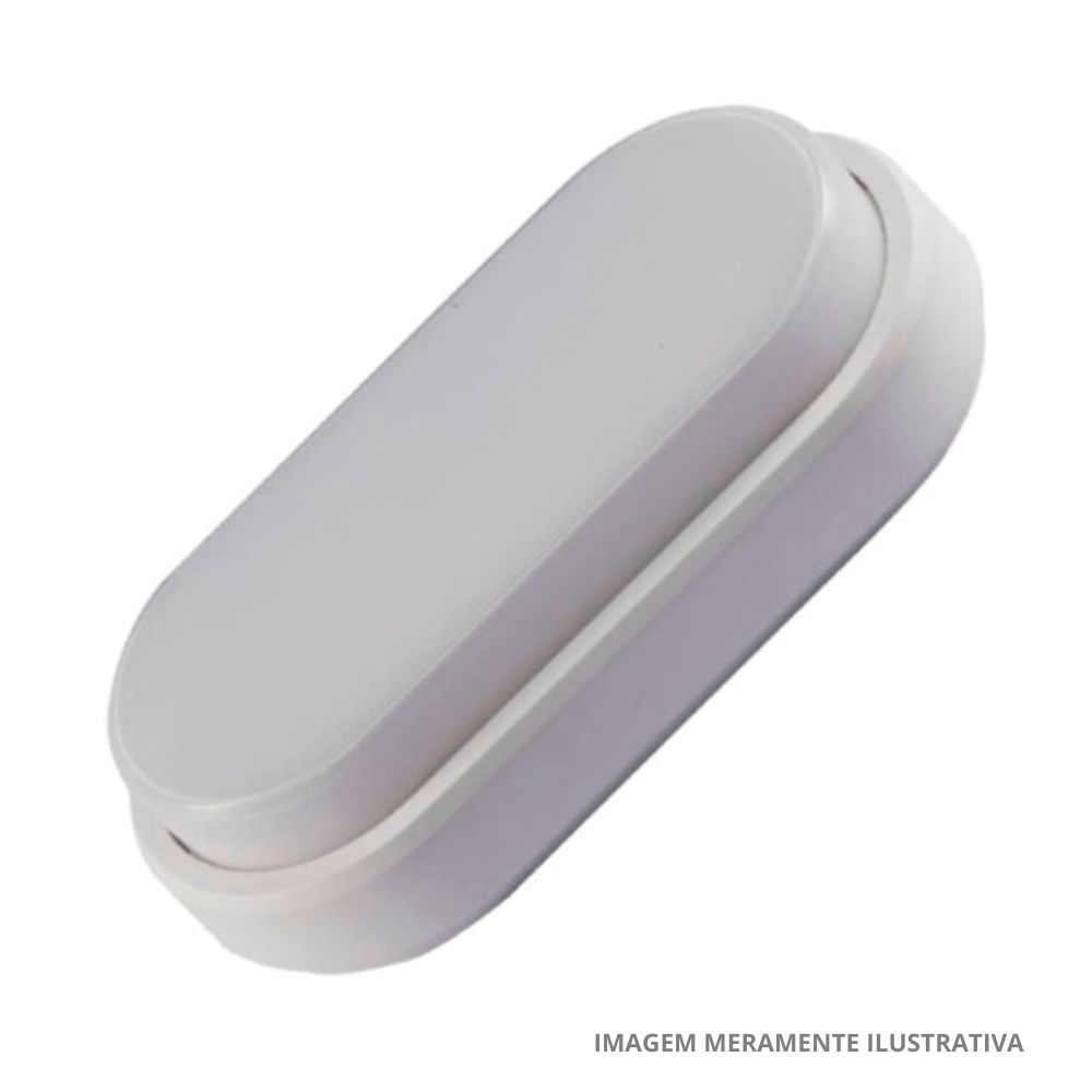 Arandela Externa Branca Oval 6x12cm Lumier