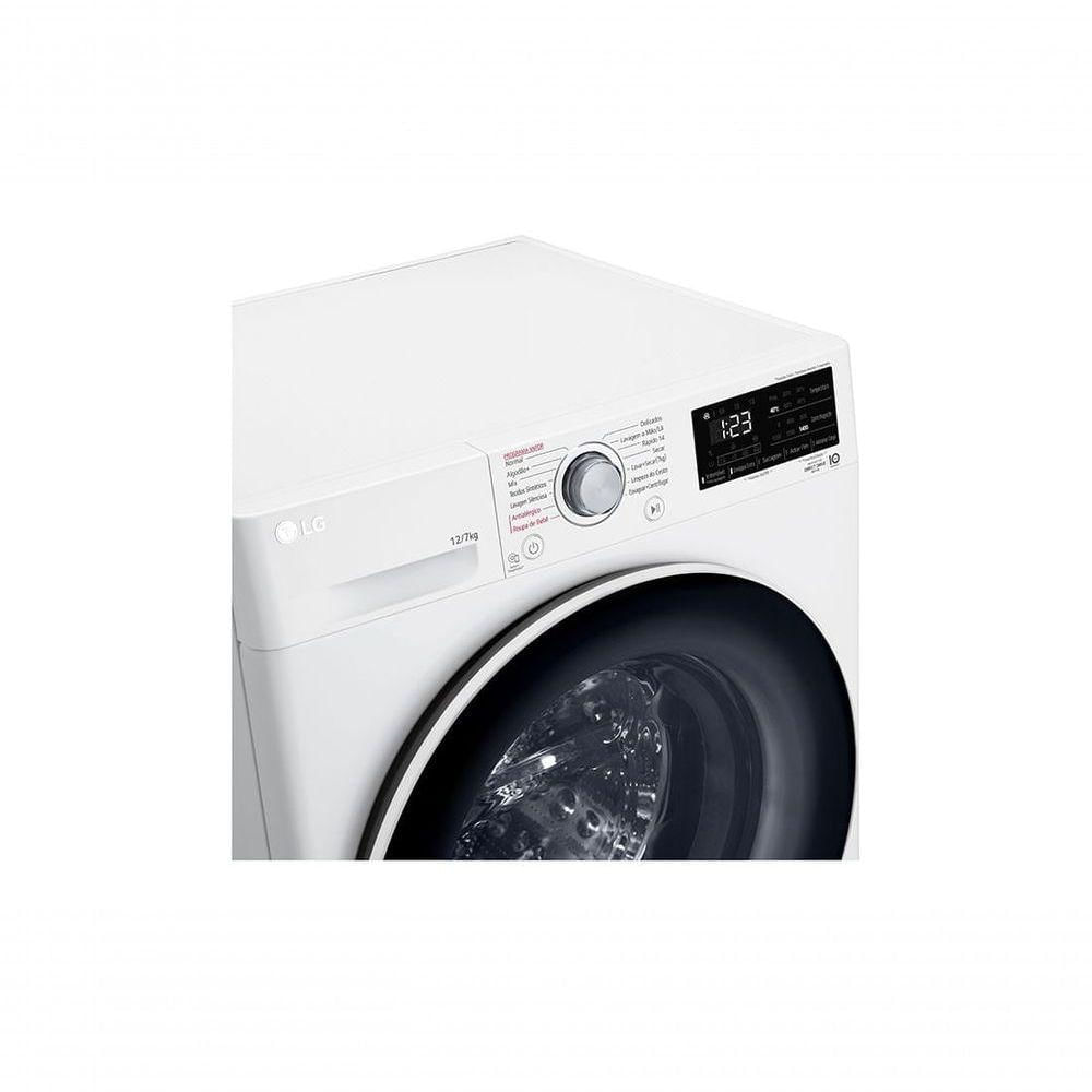 Encontraproduto.com.br - Lava e Seca LG Smart com Inteligência Artificial AIDD 12Kg VC5 CV3012WC5 Branco