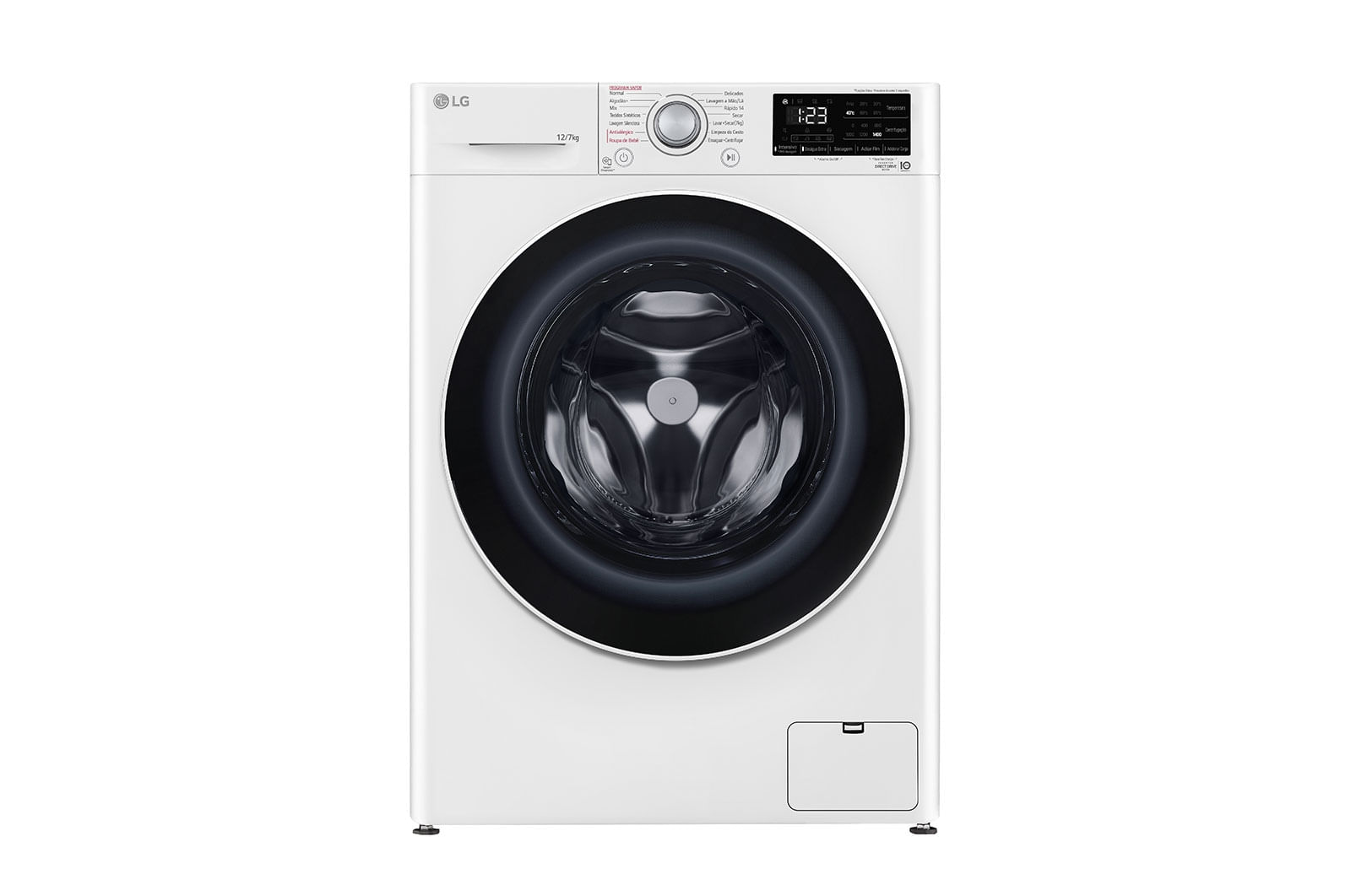Encontraproduto.com.br - Lava e Seca LG Smart com Inteligência Artificial AIDD 12Kg VC5 CV3012WC5 Branco