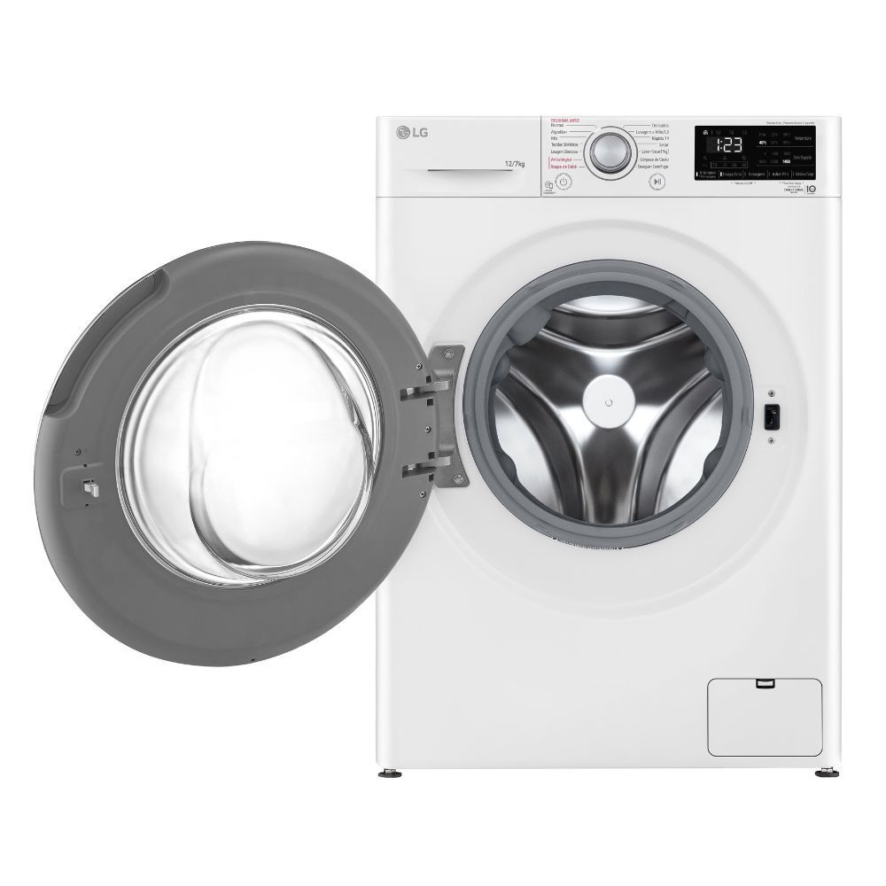 Encontraproduto.com.br - Lava e Seca LG Smart com Inteligência Artificial AIDD 12Kg VC5 CV3012WC5 Branco
