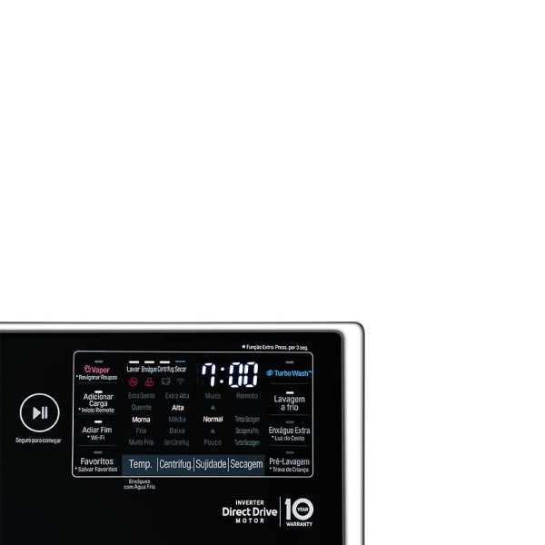 Encontraproduto.com.br - Lava e Seca TWINWash™ 17kg com TurboWash™ e Motor Inverter LG WD17VTS6 Aço Escovado 127V