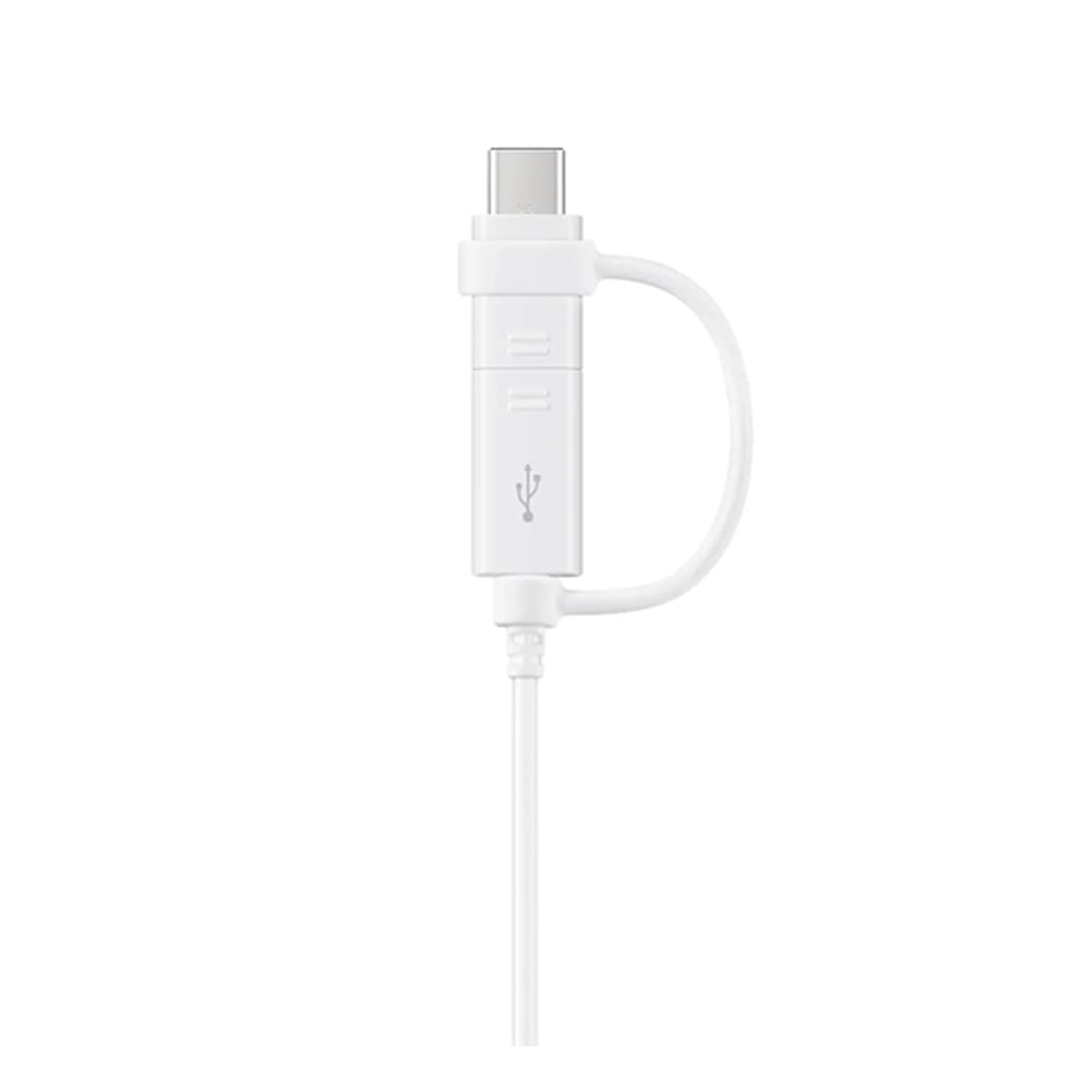Encontraproduto.com.br - Cabo Samsung Combo 2 Saidas Usb-C e Micro Usb Branco