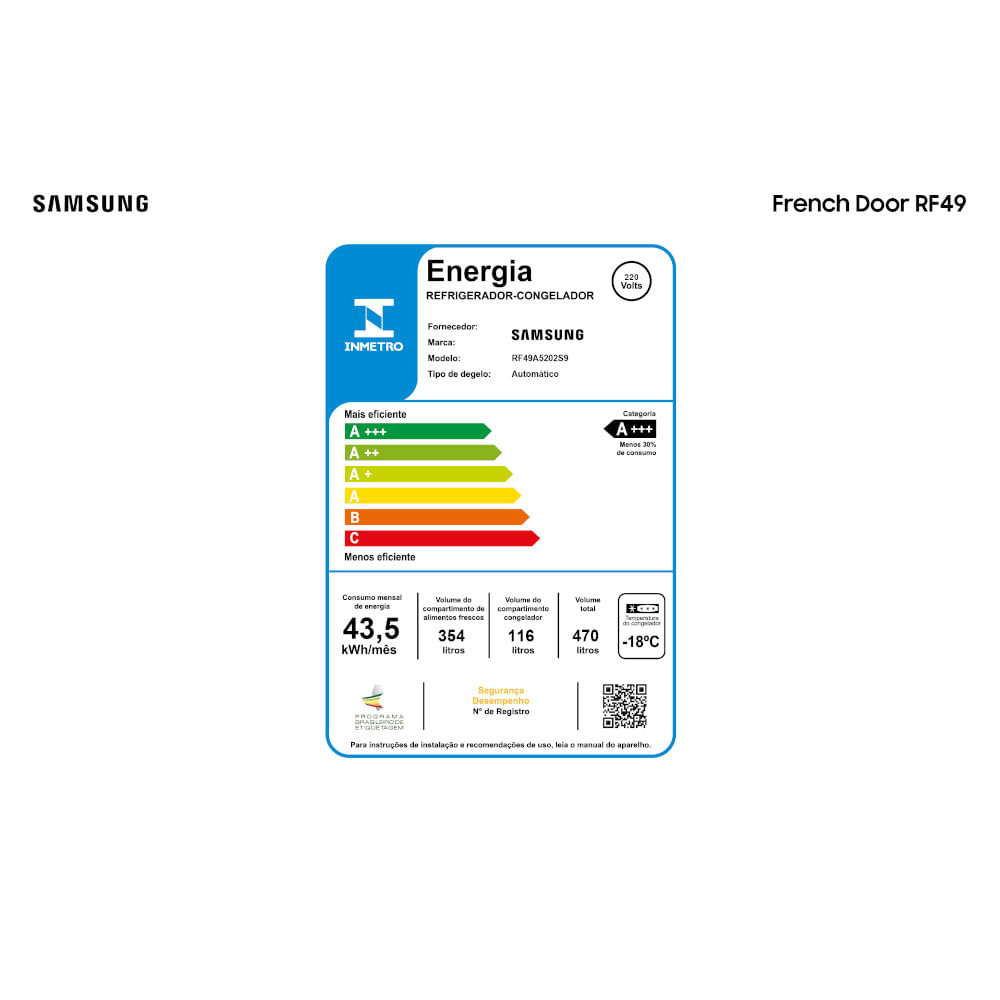 Encontraproduto.com.br - Refrigerador Samsung Frost Free RF49A Inox 220V