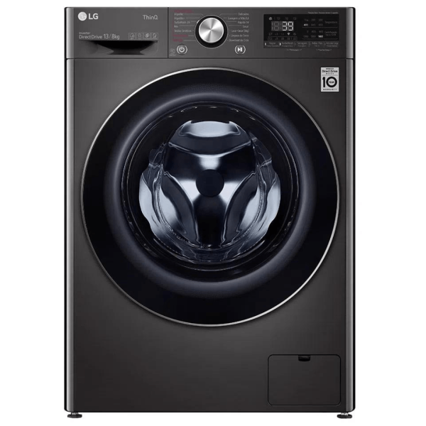 Encontraproduto.com.br - Lava e Seca LG Smart 13Kg CV9013EC4A Aço Escovado Preto 220V