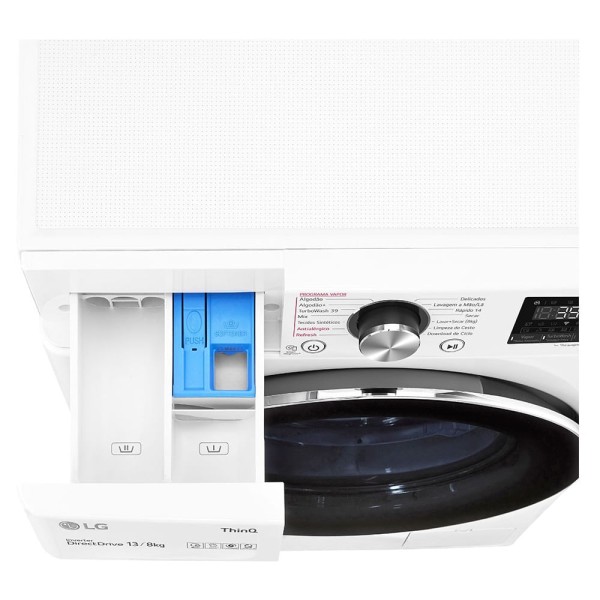 Encontraproduto.com.br - Lava e Seca LG Smart 13Kg VC2 CV9013WC4 Branco 127V