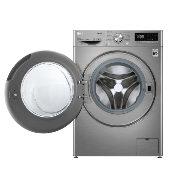 Encontraproduto.com.br - Lava e Seca LG Smart 13Kg VC4 CV5013EC4A Aço Escovado 220V