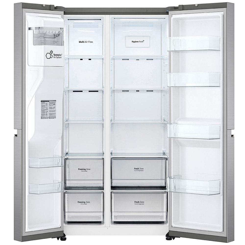 Encontraproduto.com.br - Geladeira Smart LG Side by Side UVnano 611L Motor Inverter GC-L257SLPL 127V