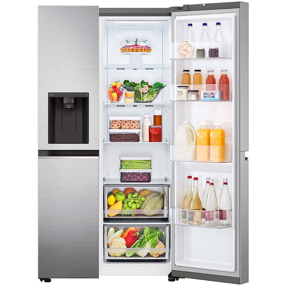 Encontraproduto.com.br - Geladeira Smart LG Side by Side UVnano 611L Motor Inverter GC-L257SLPL 127V