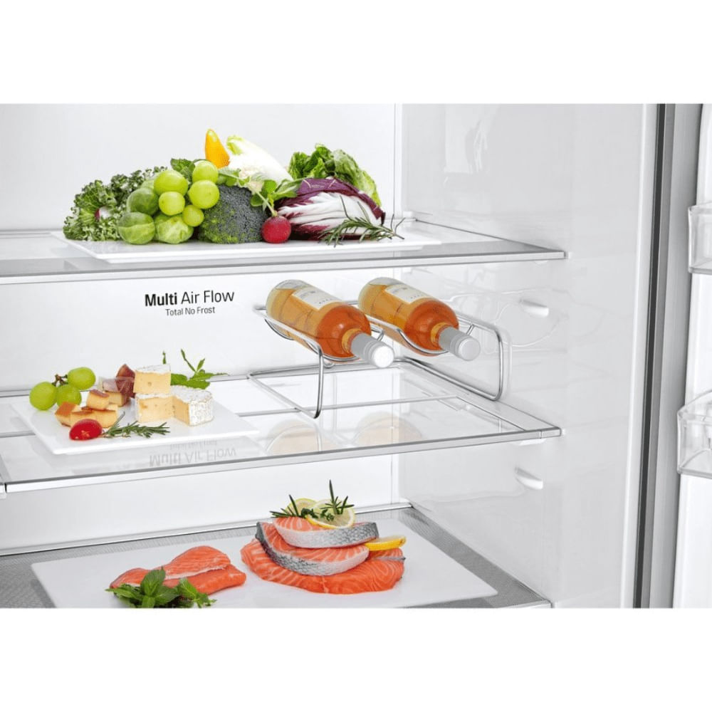 Encontraproduto.com.br - Geladeira LG Smart Inverter Bottom Freezer 451L Prata GC-B659NSM