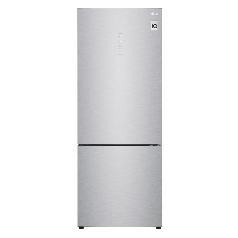 Geladeira LG Smart Inverter Bottom Freezer 451L Prata GC-B659NSM