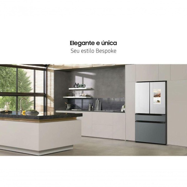 Encontraproduto.com.br - Geladeira Samsung Bespoke Family Hub 4 Portas com FlexZone 477L 110V RF23BB89006MAZ