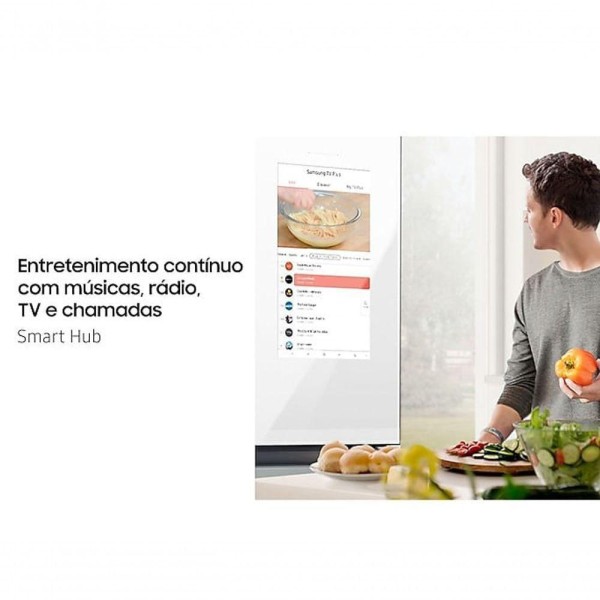 Encontraproduto.com.br - Geladeira Samsung Bespoke Family Hub 4 Portas com FlexZone 477L 110V RF23BB89006MAZ