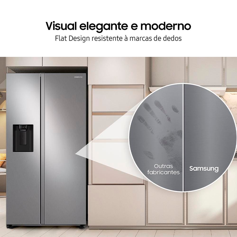 Encontraproduto.com.br - Geladeira Samsung French Door Rf26 4 Portas 110v Rf26cg7400sraz