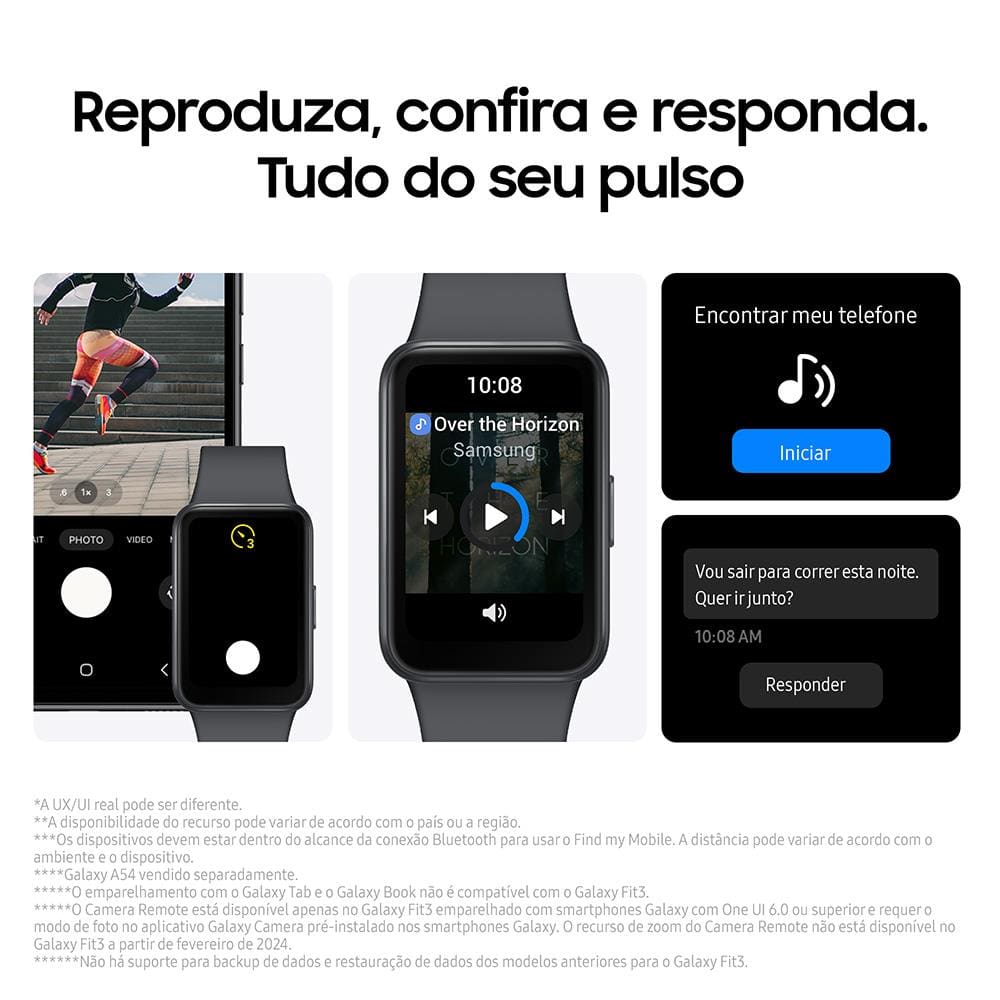 Encontraproduto.com.br - Smartwatch Galaxy Fit 3 Tela 1.6