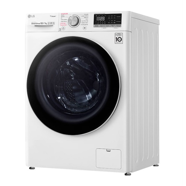 Encontraproduto.com.br - Lava e Seca Lg Vc4 Branca 10,5kg cv5010wg4a.abwgbrs 220v