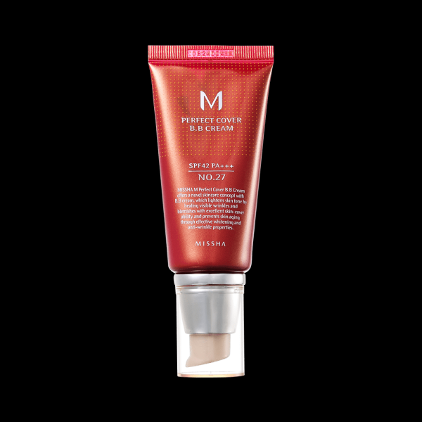 Encontraproduto.com.br - Missha M Perfect Cover Número 27 Honey Beige - BB Cream 50ml