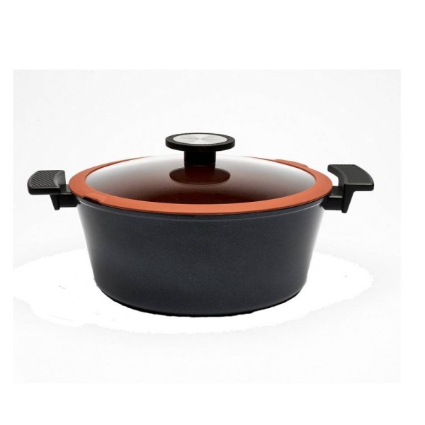 Encontraproduto.com.br - Caçarola Neoflam De Chef, Aluminio Forjado, Revestimento Cerâmico, Indução, Cor Preta - 20cm/2,3l