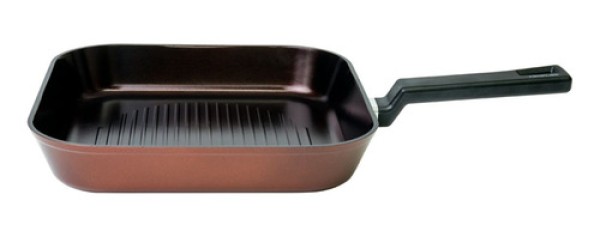 Encontraproduto.com.br - Frigideira Grill 28cm/3,0L - Indução com Revestimento Cerâmico - Reverse - Neoflam - Cor Azul