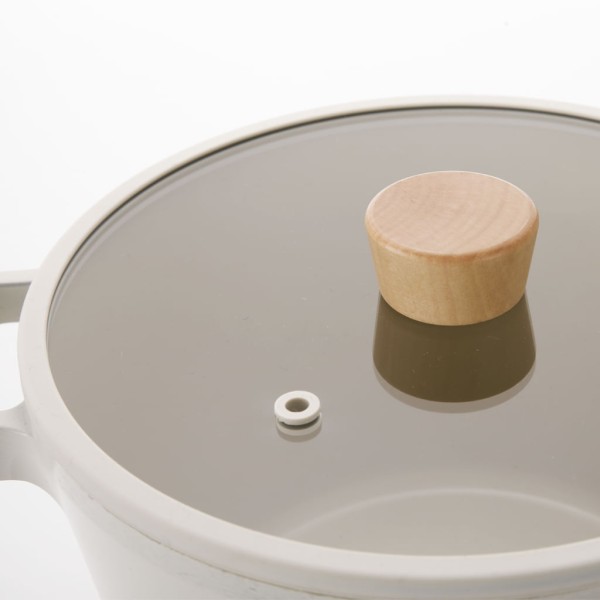 Encontraproduto.com.br - Caçarola 22cm/2,6L - Indução com Revestimento Cerâmico - FIKA - Neoflam - Cor Pérola