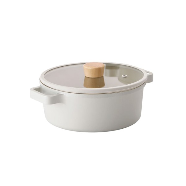Encontraproduto.com.br - Caçarola 22cm/2,6L - Indução com Revestimento Cerâmico - FIKA - Neoflam - Cor Pérola