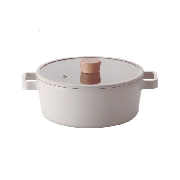 Encontraproduto.com.br - Caçarola 24cm/3,6L - Indução com Revestimento Cerâmico - FIKA - Neoflam - Cor Pérola