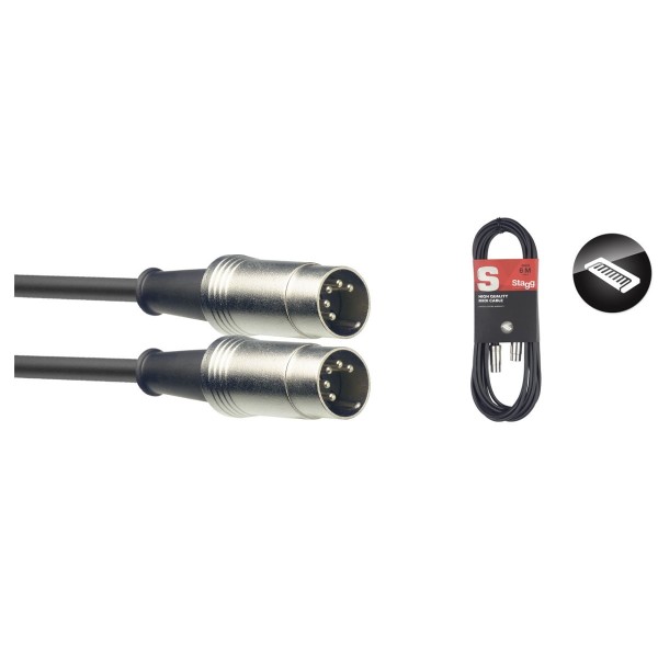 Encontraproduto.com.br - Cabo MIDI de 5 pinos 3 metros SMD-3 - Stagg