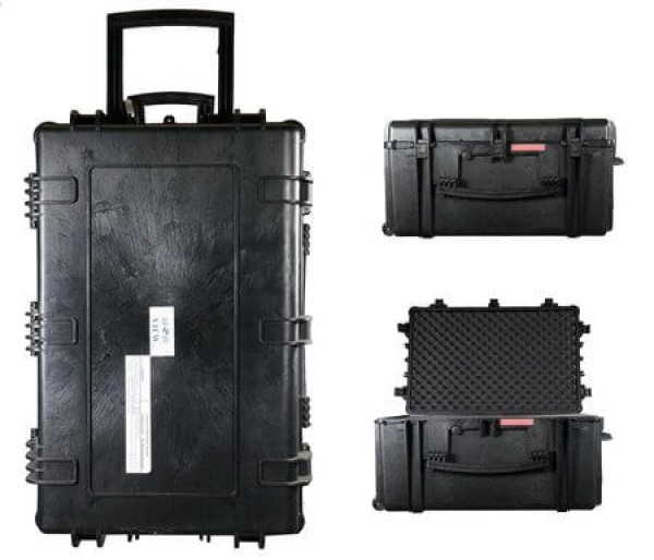 Case Rígido 76x48x40cm com Espuma Modeladora e Rodas para Transporte