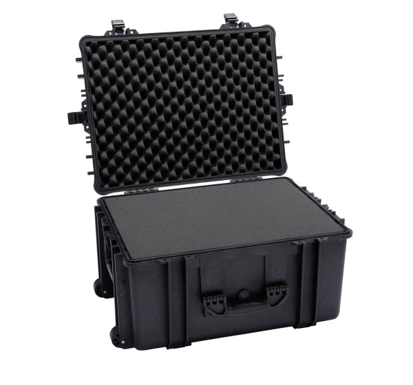 Case Rígido 58x44x33cm com Espuma Modeladora e Rodas para Transporte