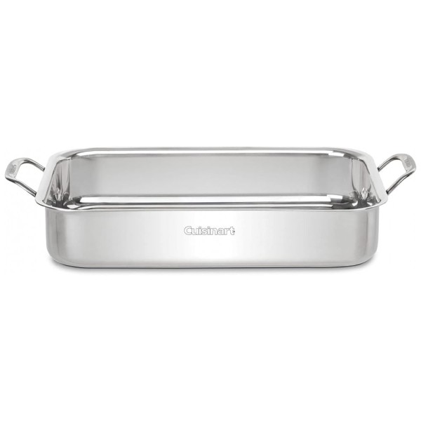 Encontraproduto.com.br - Forma Assadeira com Grelha em Aço Inoxidável, Cuisinart 7117 14RR