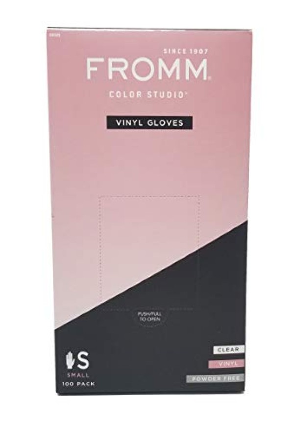 Encontraproduto.com.br - Luvas Descartáveis De Vinil Transparente Fromm Color Studio