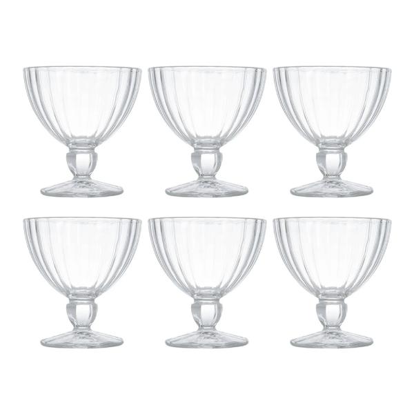 Jogo de taças de sobremesa em vidro Luminarc Quadro 300ml 6 peças