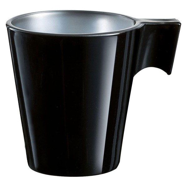 Encontraproduto.com.br - Xícara Vidro Preto 80Ml Luminarc Flashy Expresso 6X6X6Cm
