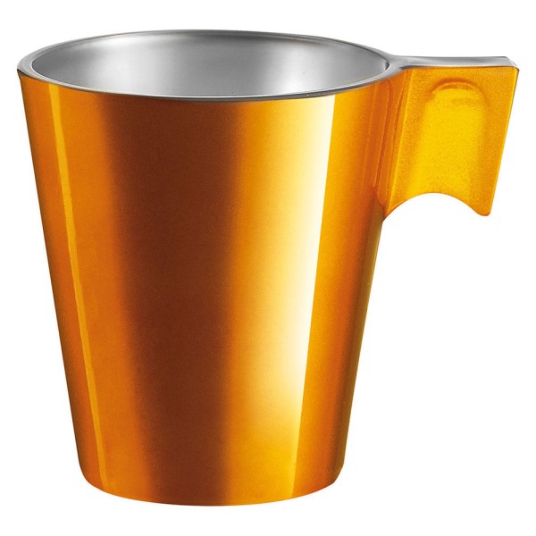 Encontraproduto.com.br - Xícara Vidro Dourado 80Ml Luminarc Flashy Expresso 6X6X6Cm