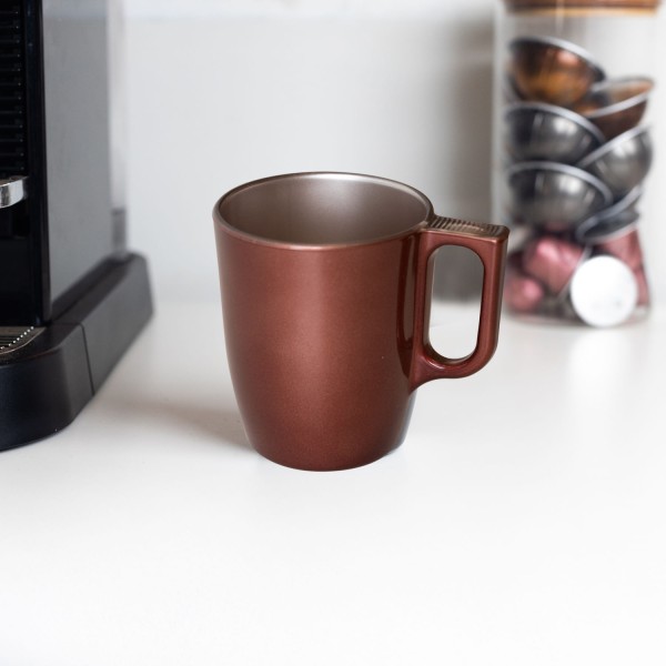 Encontraproduto.com.br - Caneca de Vidro Opalino Flashy Vermelha 250ml - Wolff