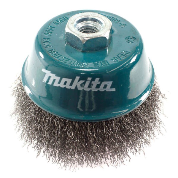Encontraproduto.com.br - Escova Makita de Aco Copo Fio Ondulado 100MM
