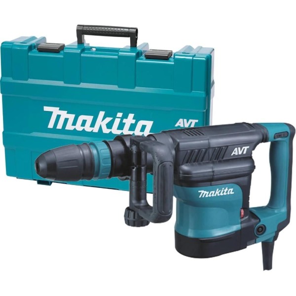 Encontraproduto.com.br - Martelo Rompedor SDS MAX 1300W 17,2J Com Ponteiro Graxa Punho Maleta HM1111C 220V Makita