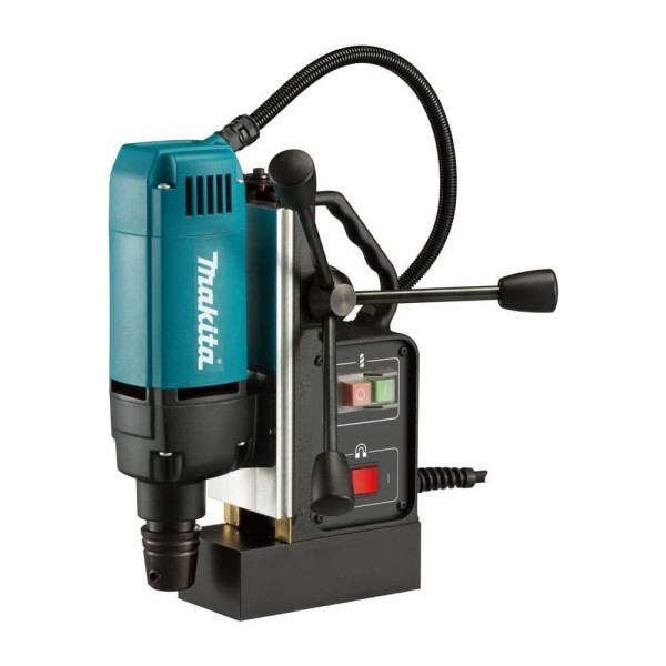 Encontraproduto.com.br - Furadeira Com Base Eletromagnética 1050W Com Chave Cinto Copo Fluído Maleta HB350 220V Makita