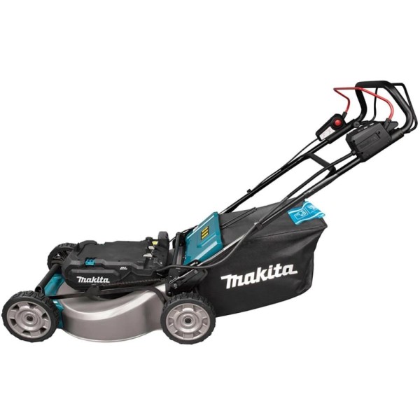 Encontraproduto.com.br - Carrinho Cortador de Grama Sem Fio 36V Com Lâmina Chaves Caixa Coletora LM001CZ Makita