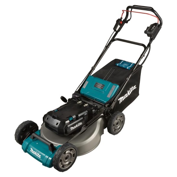 Encontraproduto.com.br - Carrinho Cortador de Grama Sem Fio 36V Com Lâmina Chaves Caixa Coletora LM001CZ Makita