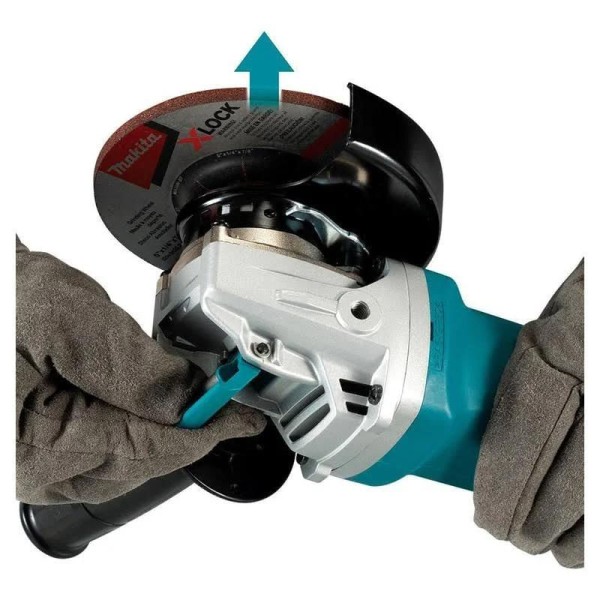 Encontraproduto.com.br - Esmerilhadeira Angular 125Mm X-Lock Industrial 1400W Com Punho Lateral Protetor GA5080R 127V Makita