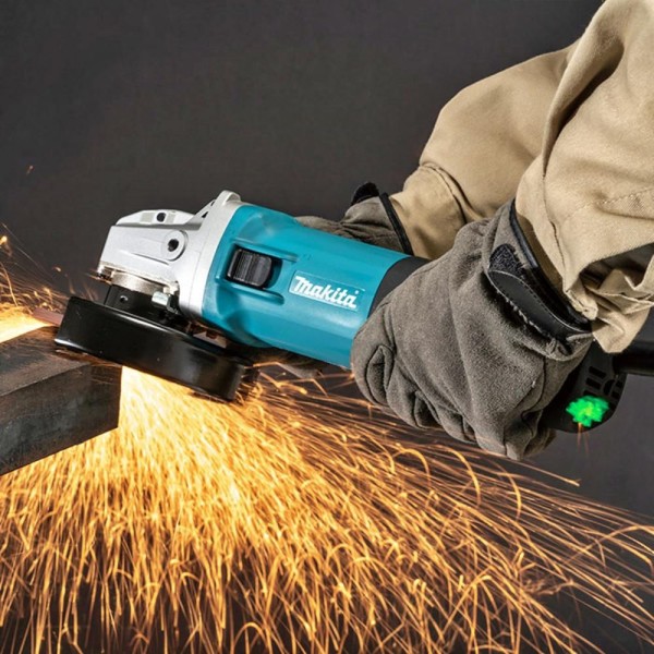 Encontraproduto.com.br - Esmerilhadeira Angular 125Mm X-Lock Industrial 1400W Com Punho Lateral Protetor GA5080R 127V Makita