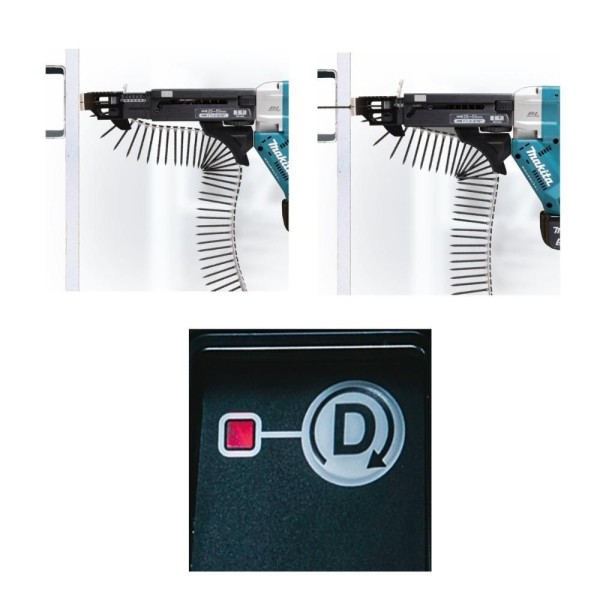 Encontraproduto.com.br - Parafusadeira Auto Alimentacao Sem Fio 18v 6000rpm Com Bit Motor Bl Dfr551z Makita