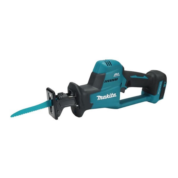 Encontraproduto.com.br - Serra Sabre Sem Fio 18V Portátil Com 2 Baterias Carregador Maleta 3 Lâminas DJR189RTJ Makita